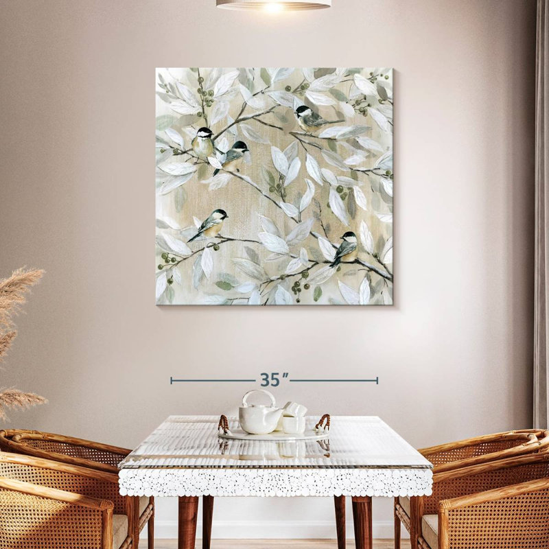 Spring Chickadees, 39" H x 39" W