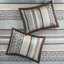 Ensemble de couvre-lit en jacquard très grand bleu élégant - 5 pièces, réversible