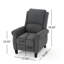 Fauteuil inclinable en tissu durable, revêtement gris anthracite, style moderne pour le confort de la maison