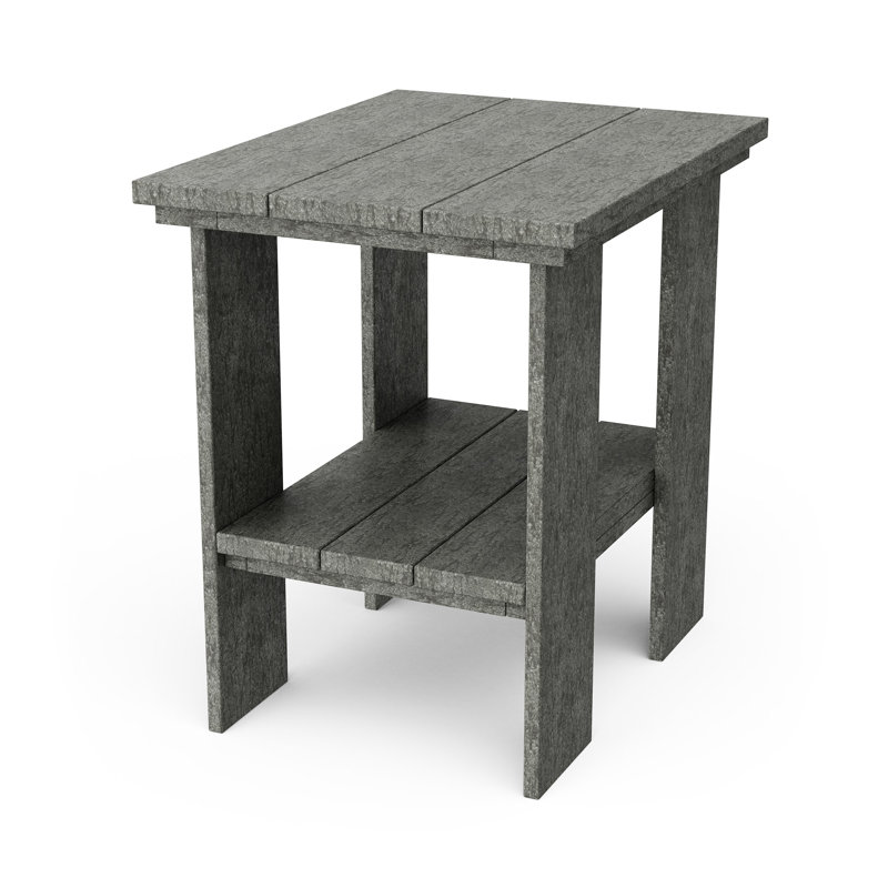 Contemporary Side Table, Dark Gray