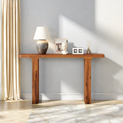 Elegant Acacia Veneer Entryway Table,Suitable For Entryway, Hallway, Living Room, Foyer, Corridor