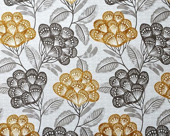 Aleese Floral Duvet Cover Set with Pillowcases Included, Kingsize - 2 Pillowcases, Bloom Ochre