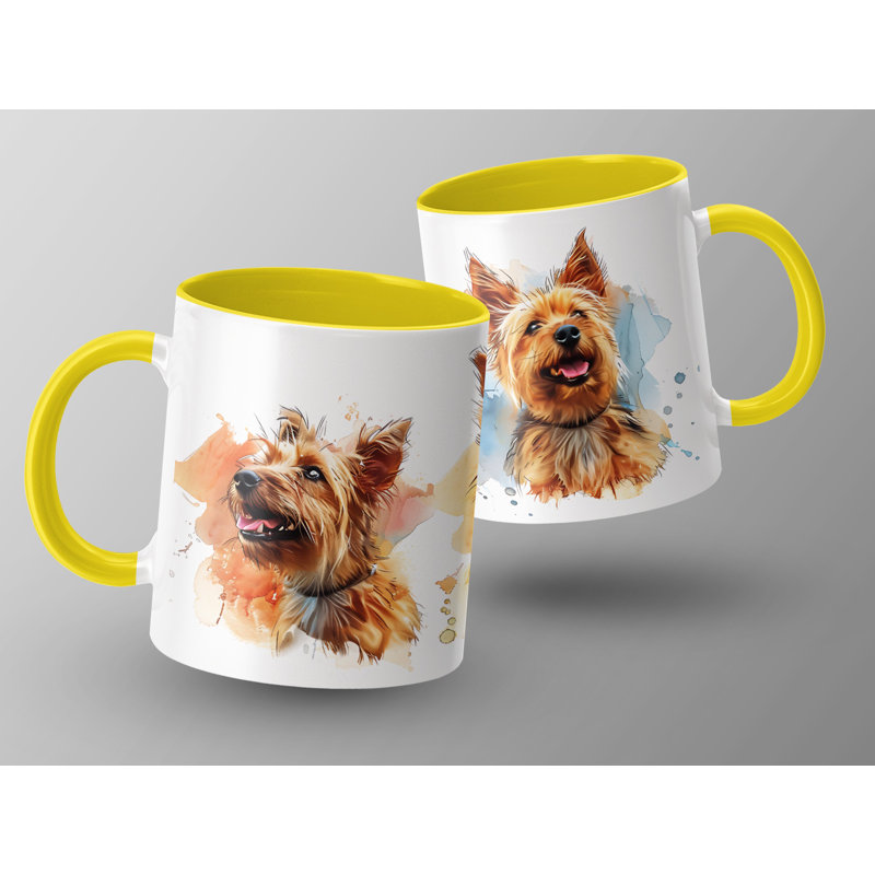 11oz Watercolour Norfolk Terrier Design Coffee Mug, 2