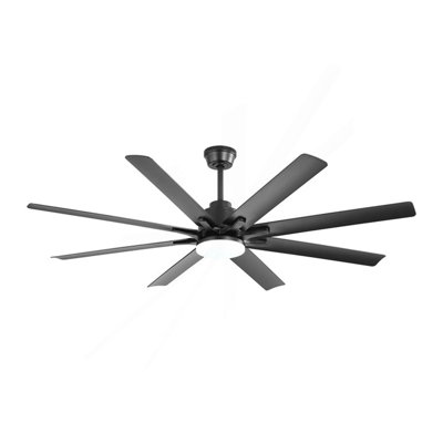 66 Inch Modern Ceiling Fan With Lights And Smart Remote Control 6 Speed Reversible Noiseless DC Motor For Indoor
