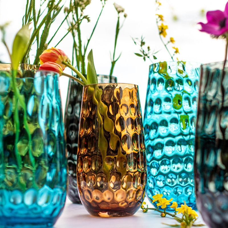 Vase en verre Bolla, Tortue, H 12 po x l 6 po x P 6 po