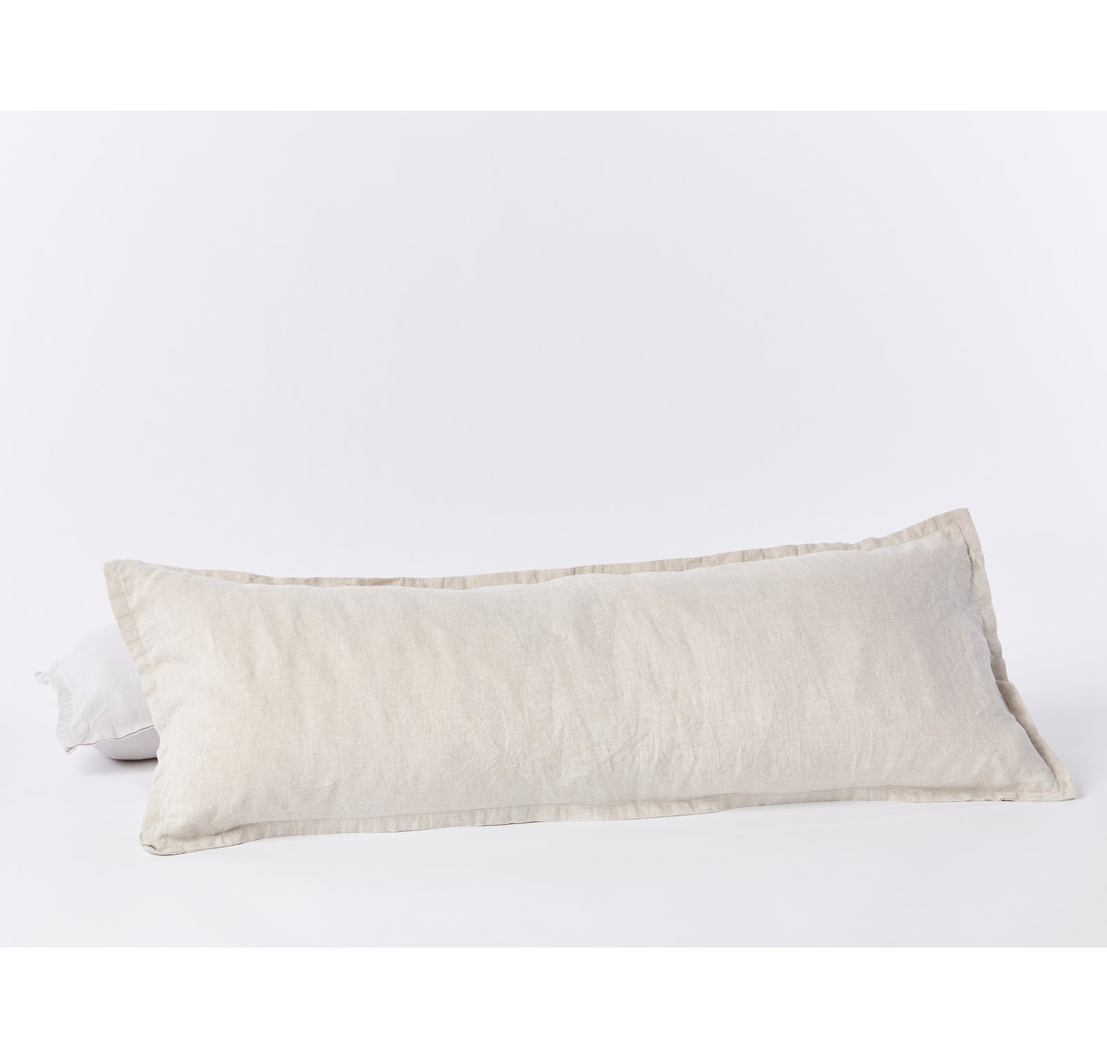 Coyuchi 36" x 22" Linen Pillow Cover, Natural Chambray, Rectangle 14"H x 36"W