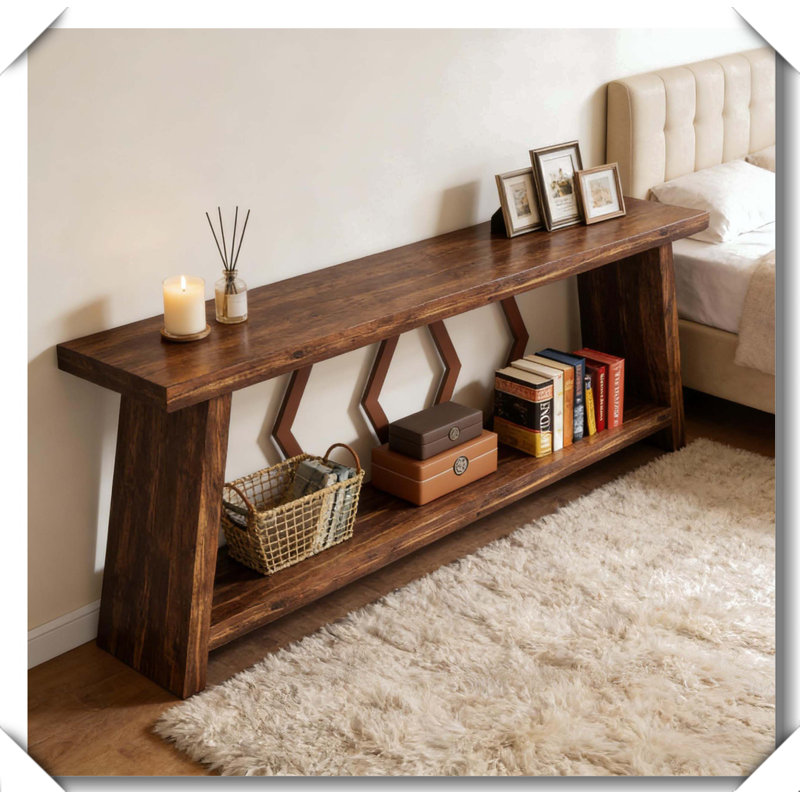 Table basse de style industriel avec table de bout durable, Rustic
