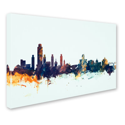 Art sur toile tendue, "albany new york horizon"