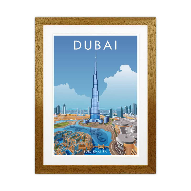 Dubai by Stephen Millership - Print on Canvas, 50cm H x 40cm W x 4cm D, Wrapped Canvas