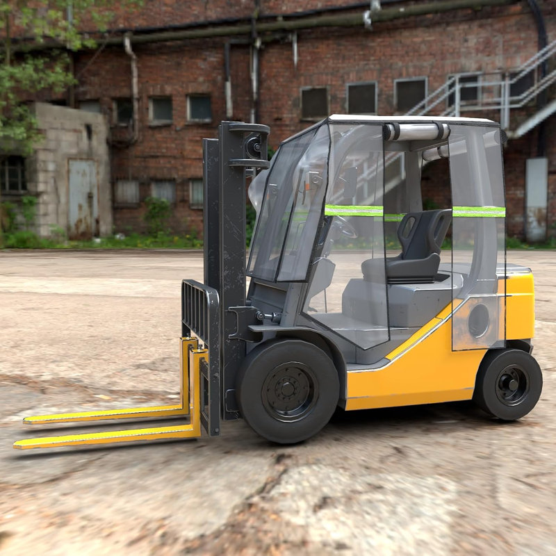Housse de protection transparente universelle pour cabine de chariot élévateur, protection étanche contre les intempéries pour chariot élévateur d'une capacité de 2722 kg (6000 lb) à l'extérieur, pour utilisation en entrepôt.