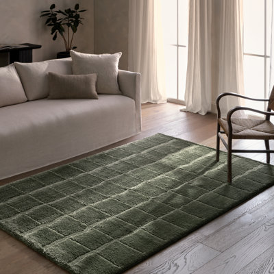 Tapis vert moderne / contemporain Jaipur Living Kade Powerloomed (7 pi 10 po x 9 pi 10 po)