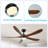 5-piece Solid Wood Ceiling Fan Light-661958584
