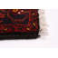 Tapis rouge foncé en laine noué à la main de conception unique 4 pi 2 po x 6 pi 9 po Moana