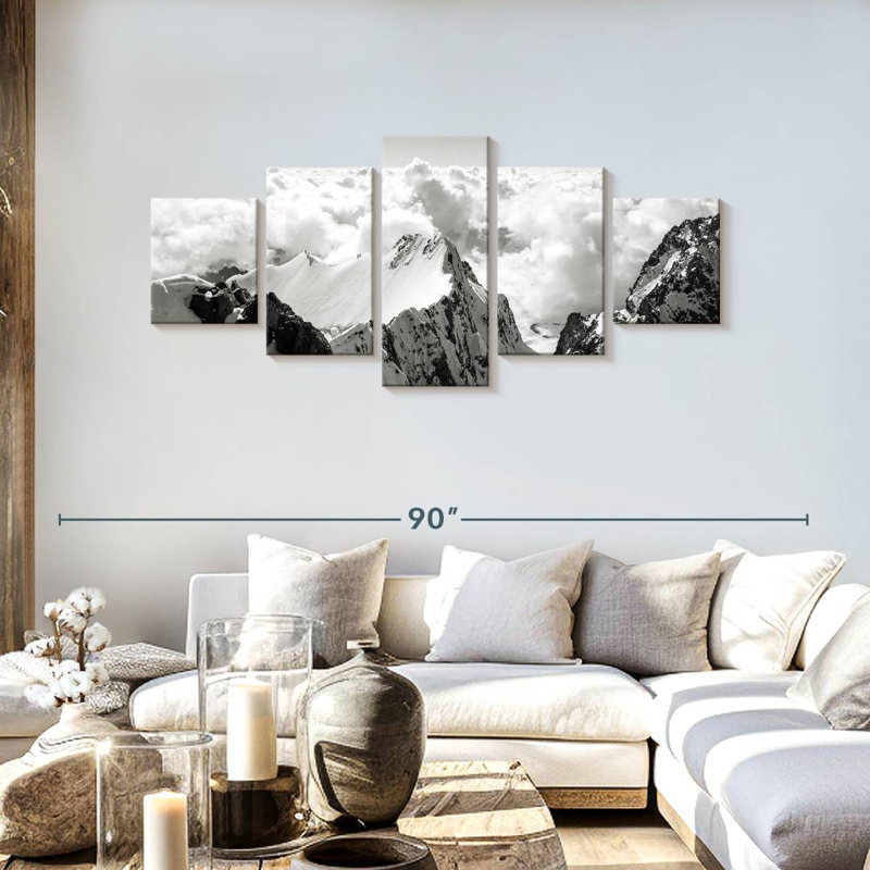 Snowy Mountain Peak, 30" H x 68" W