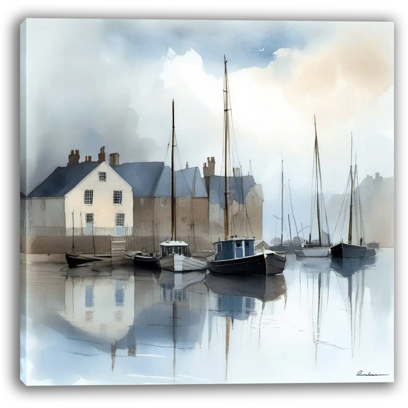 Art mural sur toile Harbour Tranquility, H 30 po x l 30 po x P 1,5 po