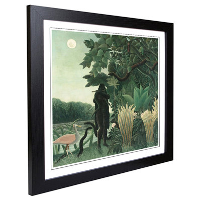 Jungle Snake by Henri Rousseau Framed - Framed Print
