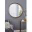 Miroir rond en bois, miroir mural pour la salle de bain
