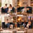 Black Upholstered Loveseat with Channel Tufting, Rolled Arms and Nailhead Trim-1132287291