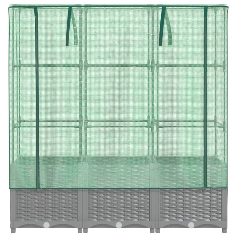 Nicki Raised Garden Bed, Grey/Brown/Blue