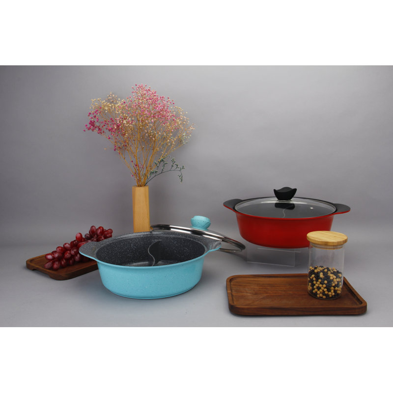 Symple Stuff Nani 3.2L Non-Stick Aluminum Hot Pot, Teal