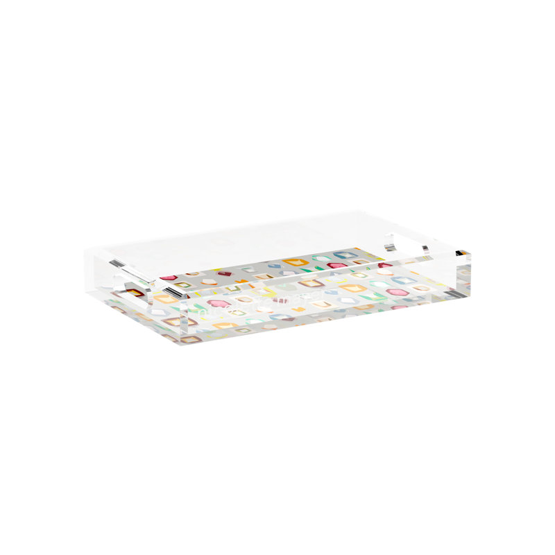 Colourpop Andre Acrylic Rectangle Decorative Tray, 12.5"W x 7.75"D x 2"H