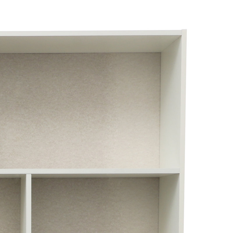 Bookcase With 7 Compartments, Rustic Display Cabinet Book Shelves For Bedroom,Living Room ,39.37(W)*9.06(D)*39.37In(H), White