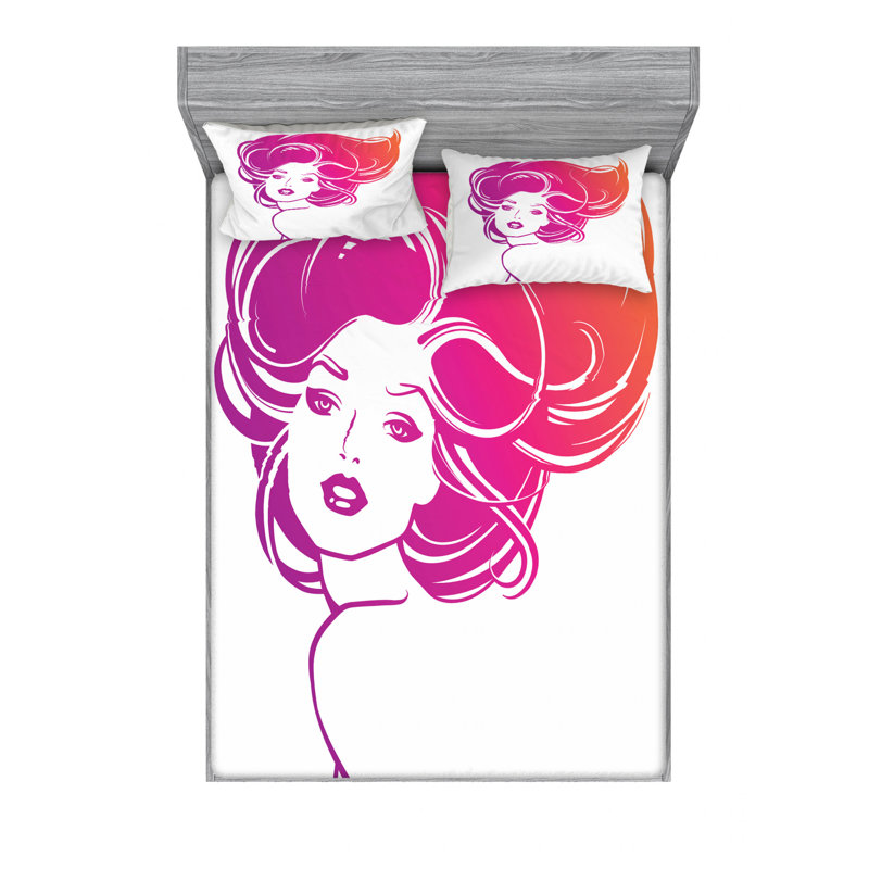 Microfiber Sheet Set, Queen Sheet Set + Fitted Sheet + 2 Pillowcases