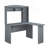 Modern L-Shaped Desk With Hutch