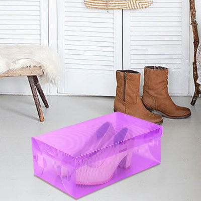 Hot-Sell-Pliable - Plastique-Boîtes à chaussures - Organisateur-Rangement-Empilable-Rangé-Boîte OU