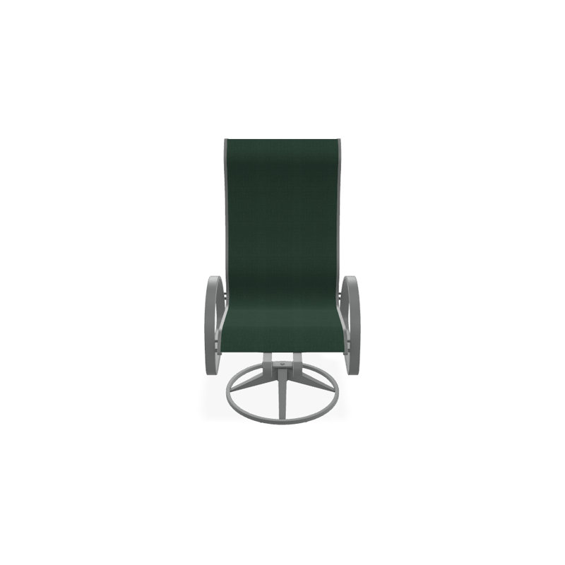 Aruba 1 Outdoor Dining Armchair, Textured Graphite, Forest Forest Green 22D Sunbrella®