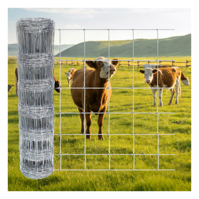 4.9' x 328' Heavy Duty Galvanized Livestock & Deer Farm Fence Roll