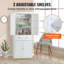 Armoire de rangement pour garde-manger de 72 po, armoires utilitaires autoportantes avec portes, tiroir et 3 tablettes réglables, garde-manger haut pour la cuisine, le salon, la salle à manger, la buanderie
