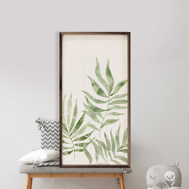 Trois feuilles de verdure, H 16 po x l 8 po