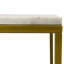Table basse Evolve en marbre véritable pour salon - Blanc/Or 119 cm-277607769