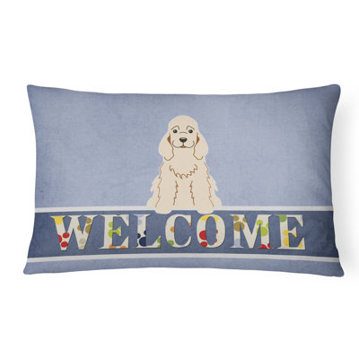  Cocker Spaniel Welcome Lumbar Pillow