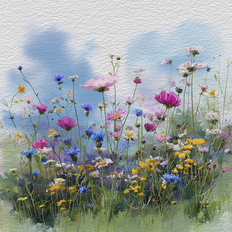Art sauvage sur toile tendue Wildflower, H 40 po x l 40 po x P 1,5 po