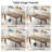 78.7 In. Rectangular Extendable Modern Dining Table For 6-8 With Black Metal Legs