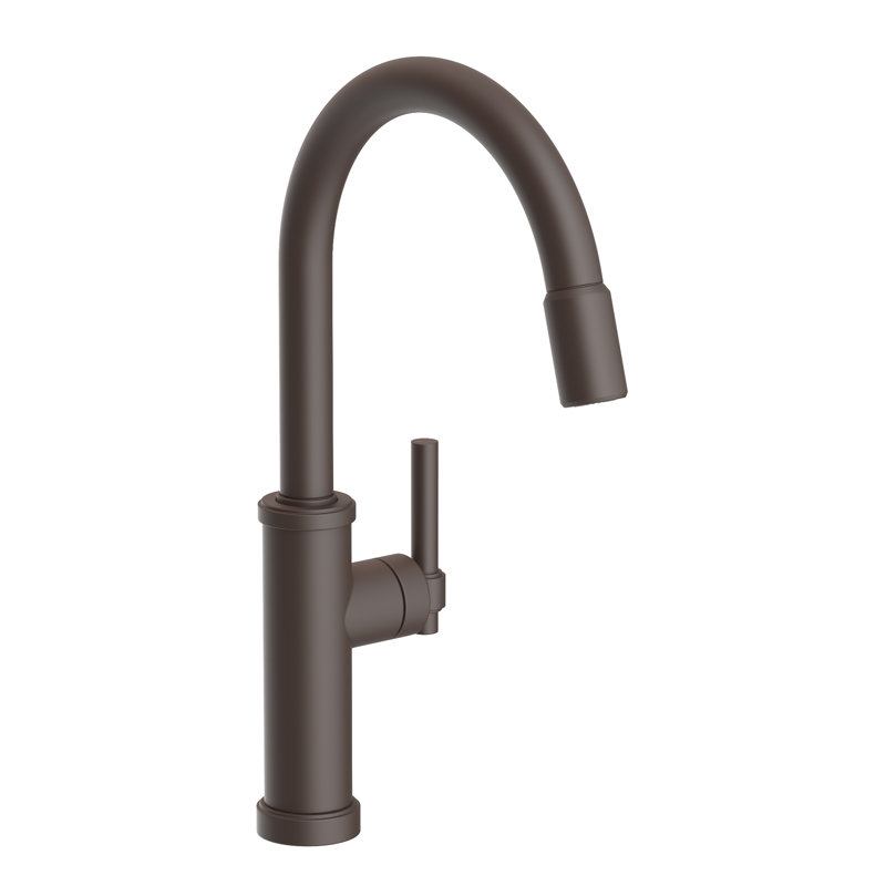 Seager Single Handle Pull Down Kitchen Faucet, Oil Rubbed Bronze