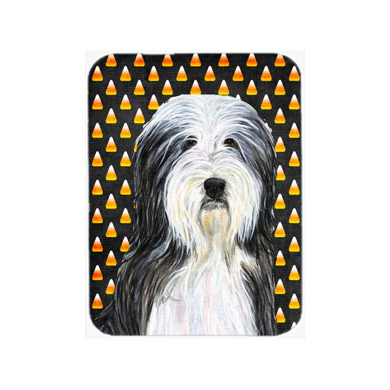 Planche à découper en verre caroline trésors barbu collie Halloween Candy Corn