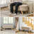 Storage Ottoman Bench, Teddy Fleece Upholstered End Of Bed Bench With Wood Legs And Padded Seat, Oval Modern Entryway Bench, Beige