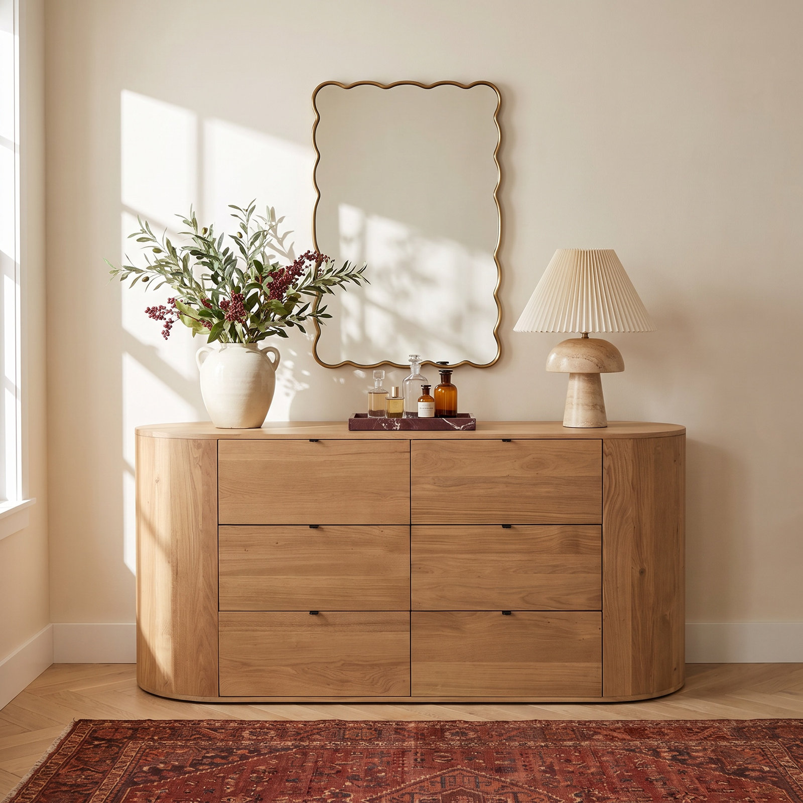 Element 66" Oak Dresser, Natural