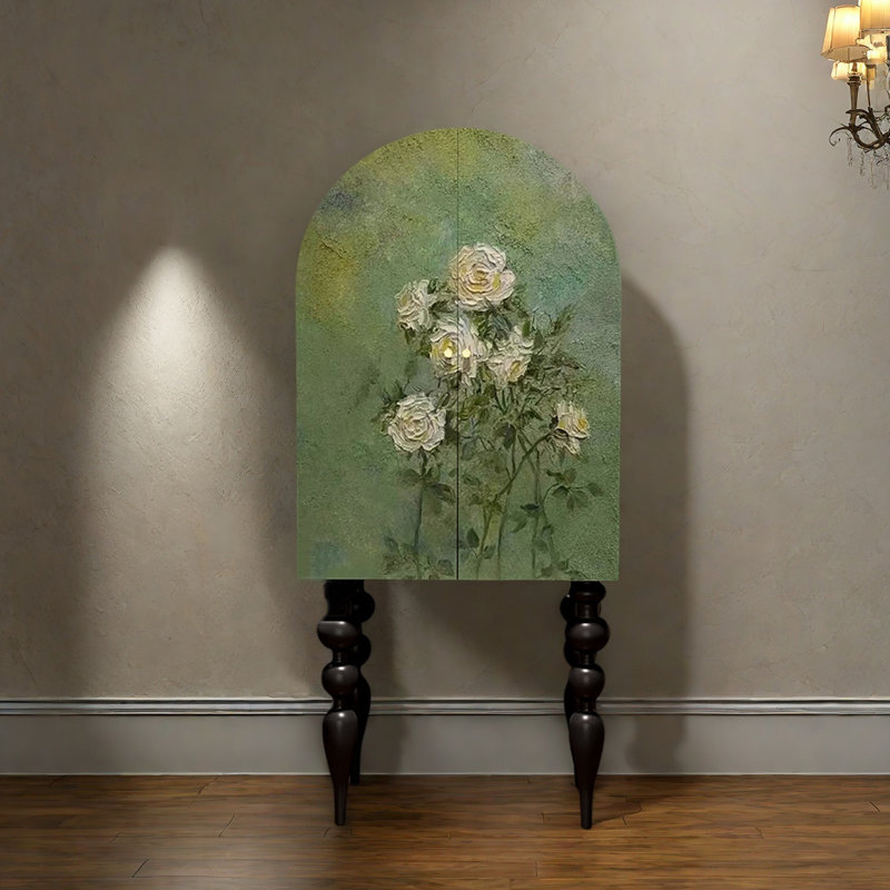 French-style vintage wooden wardrobe