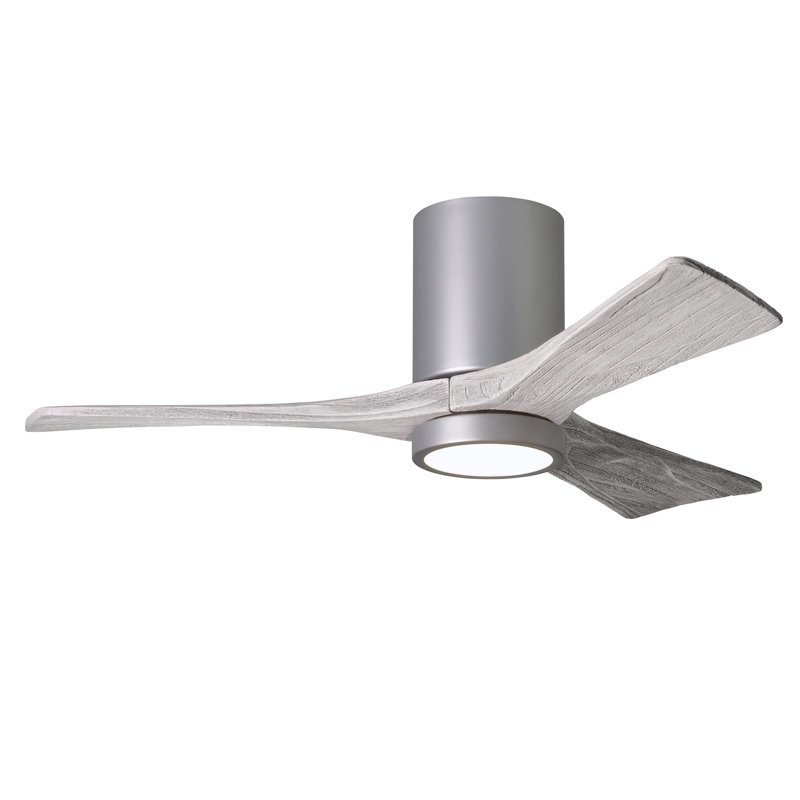 Irene LED Ceiling Fan, Brushed Nickel, Barn Wood Tone, 42"