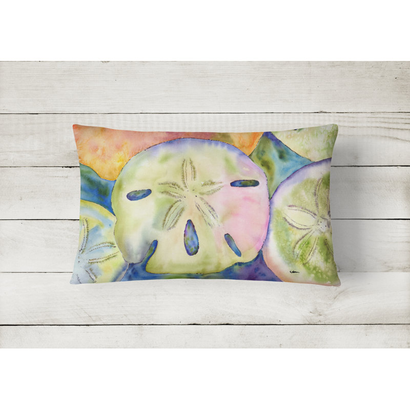 Sand Dollar Geometric Outdoor Throw Pillow
