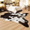 Tapis en simili cuir de vache à imprimé animal Ganote