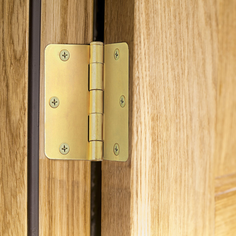 Charnières de porte à roulement à billes H 3,5 po x l 3,5 po, Laiton satiné