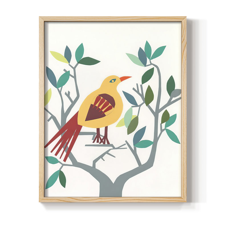 WhittyBirdIII Framed Print - Solid Wood