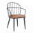 Outdoor Patio Dining Chair With Metal Legs