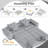Modern 8 PCS DIY Combination Boneless Modular Sofa With 8 Pillows-517772701