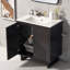 Ensemble de meuble-lavabo 30 po avec lavabo en résine, armoire en bois massif avec portes à fermeture en douceur, pieds en bois massif, rangement sous le comptoir, trou de robinet simple, style transitionnel pour petite salle de bain-1576985196